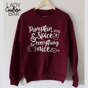 Pumpkin Spice Sweatshirts, Jumper with Sayings